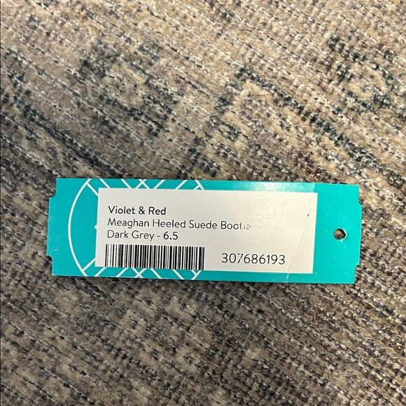 Violet & Red Meaghan Heeled Suede Booties - Dark Grey - Picture 2 of 5